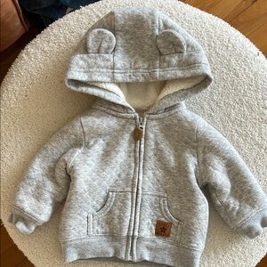 3/15$Gray Baby Hoodie with Ears